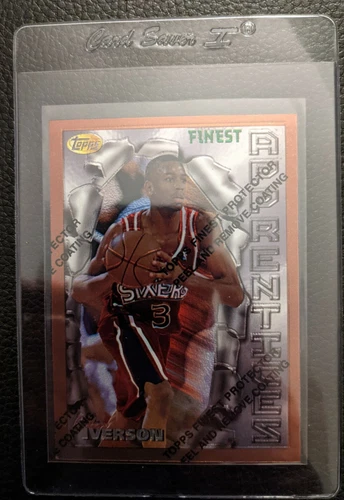 1996 TOPPS FINEST W/C #69 ALLEN IVERSON ROOKIE CARD RC SIXERS HOF