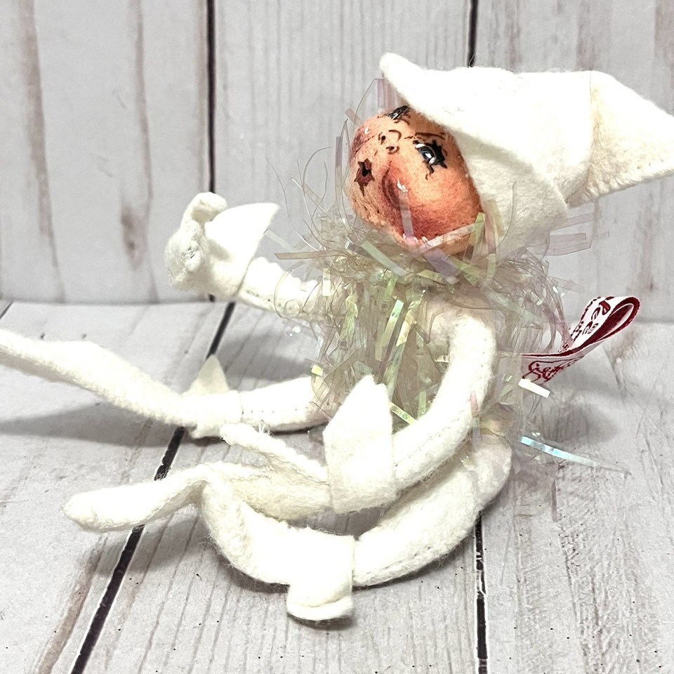 Vintage 1994 Annalee Christmas Elf Doll 7" Shelf Sitter with Garland ...