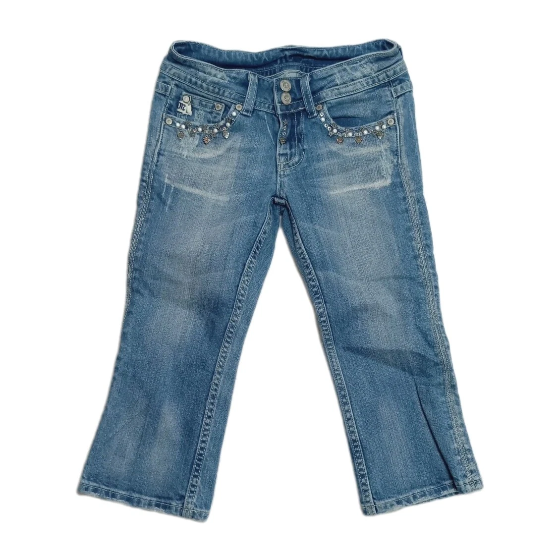 Jean Capri Fille Justice – Délavé Bleu – Taille 10,5 – Occasion Très Bon état