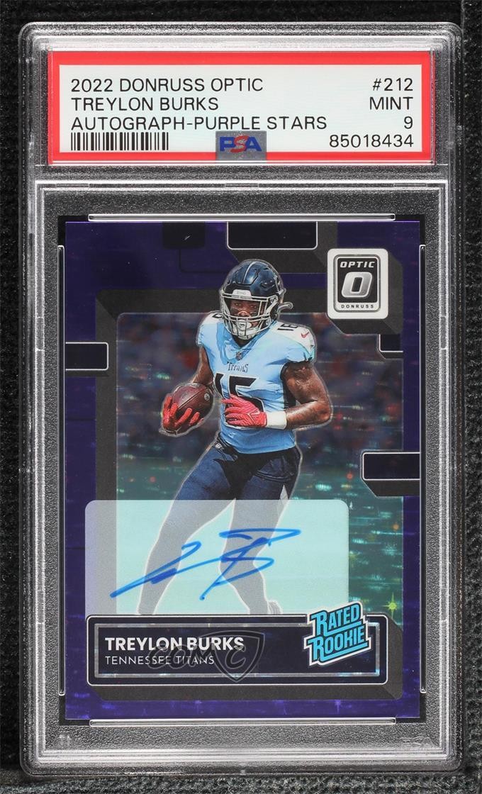 2022 Donruss Optic FOTL Purple Stars Prizm 6/50 Treylon Burks Rookie Auto RC 0c6