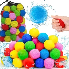 90PCS Reusable Water Soaker Balls for Outdoor Toys and Games Beach Balls for Kid