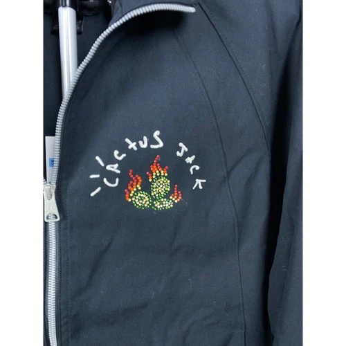 NWT Jordan x Travis Scott Cactus Jack Woven Flight Jacket M image 4