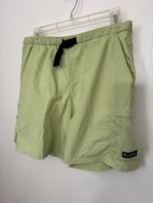 Columbia Green Nylon Shorts S Y2K Coastal Gorpcore Hiking Trail Vibey
