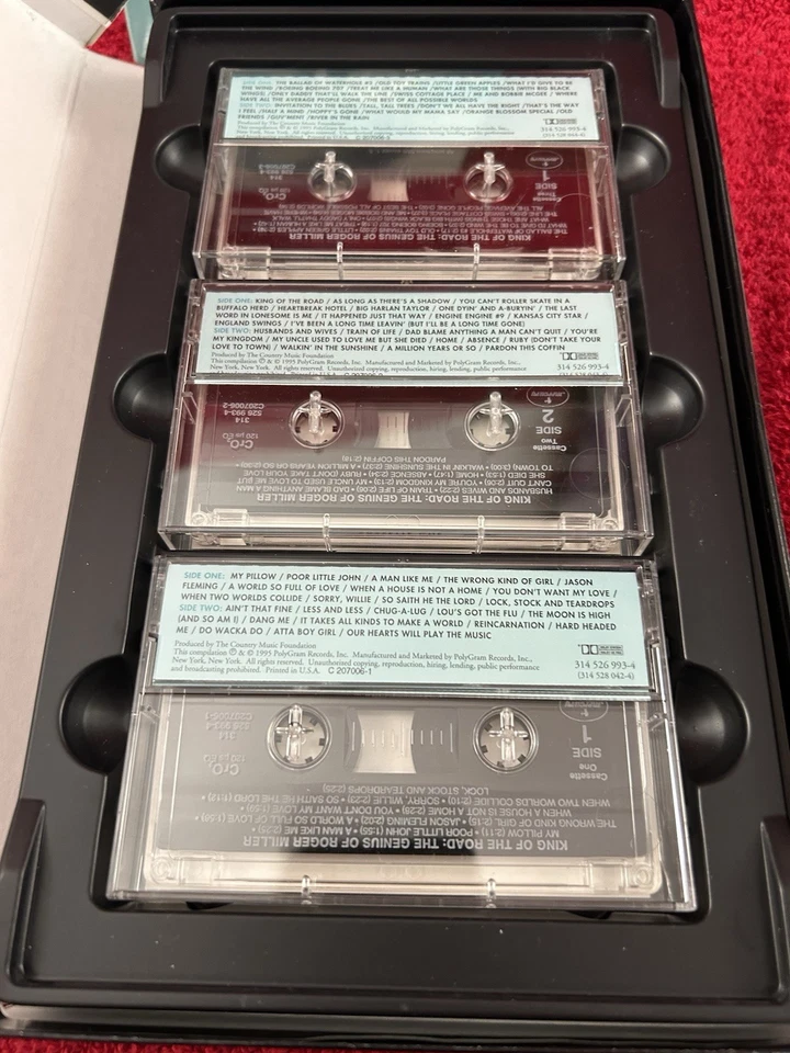 King Of The Road Genius Roger Miller 3 Cassette + booklet box set 1957-1986 Foto 3 de 4