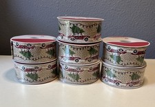 Wired Ribbon Xmas Tree On Red Car On Tan 7 Rolls 1.5in x 30ft New Celebrate It