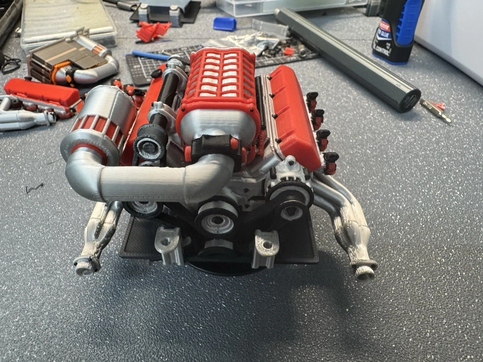 Vanquish H10 Optic Knights Customs Motor Red With Red Radiator combo - Image 2 of 4