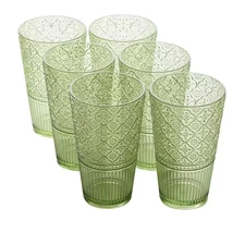 Victoria 22 Oz. Green Acrylic Ice Tea Glass (Set of 6)