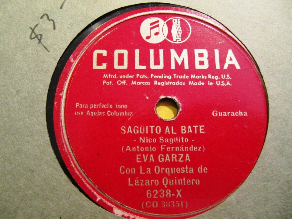TEX MEX EVA GARZA Lazaro Quintero Orq SAGUITA AL BATE Guaracha/ Soy Tu Destino - Image 2 of 3