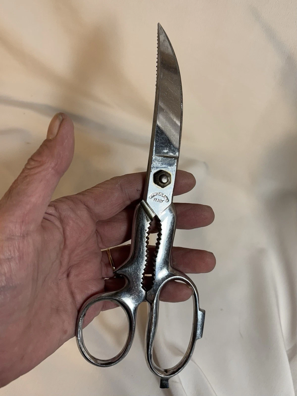 Vintage MARKS Chrome Plated Kitchen Poultry Shears Made In Italy Multi-Purpose
Opens in a new window
