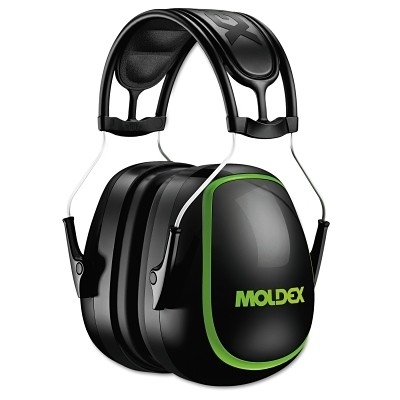 MX Series Earmuffs, 30 dB, Black/Green, Headband Moldex 6130 50092311613000