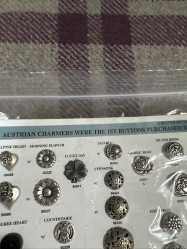 2- JHB Buttons Salesman Sample Cards #54-Austrian Charmers Buttons-free shipping - Picture 3 of 13
