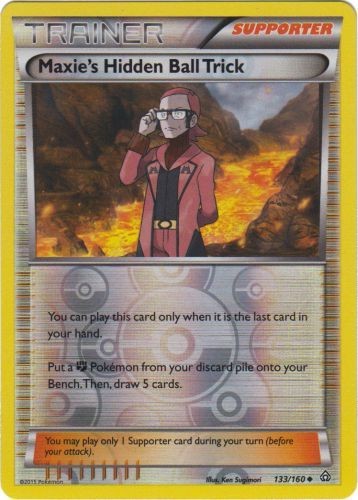 Maxie's Hidden Ball Trick - 133/160 - Uncommon - Reverse Holo LP Primal Clash