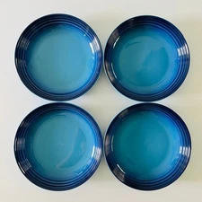 LE CREUSET Azure Blue 8.5" Pasta Bowls, Set Of 4