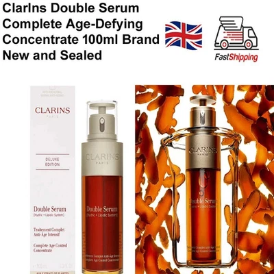 BRANDED Clarlns Double Serum Complete Age-Defying Concentrate 100ml Brand New and Sealed