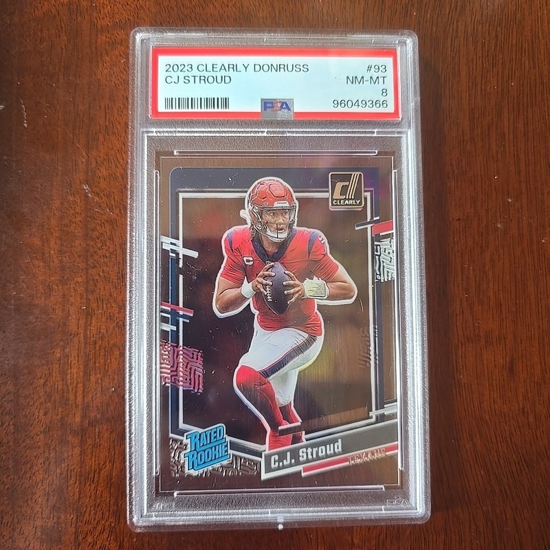 2023 PANINI CLEARLY DONRUSS #93 CJ STROUD ROOKIE RC PSA 8