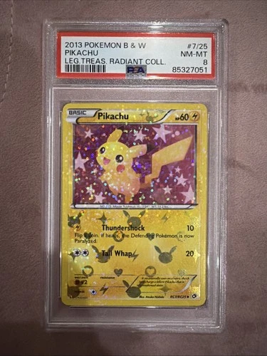 Pokémon TCG Pikachu RC7/RC25 Legendary Treasures Holo PSA 8
