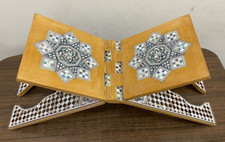 Handmade Quran Stand   Inlaid Wooden Book Holder  Mother of Pearl Islamic Decor
