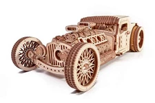 Wood Trick Hot Rod Model Mechanical 3D Wooden Puzzle Best DIY Toy