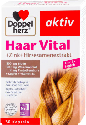 Doppelherz Haar Vital - Haarkapseln Plus Active, 30 Stück