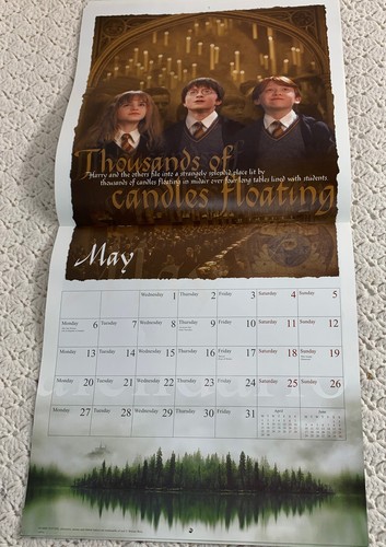 Lot 2 Vintage Harry Potter calendar 2001 Hogwarts Gryffindor 2002 Philosophers - Picture 6 of 11
