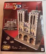 Notre Dame Hasbro Puzz 3D Cathedral Church 366 Pieces Puzzle 2005 NIB