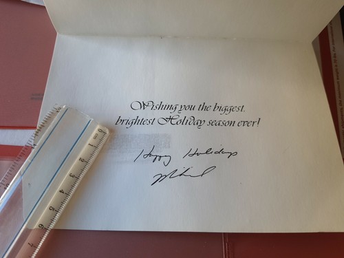 DISNEY Cast Member 2000 Christmas Holiday Card Signed Eisner 2 Passport Tickets! - Picture 5 of 12