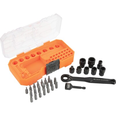 Klein Tools 65300 Impact-Rated Pass Through Socket Set, 1/4