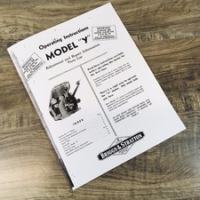 Briggs And Stratton Model Y Engine Operating Repair Manual Service Owners Bs