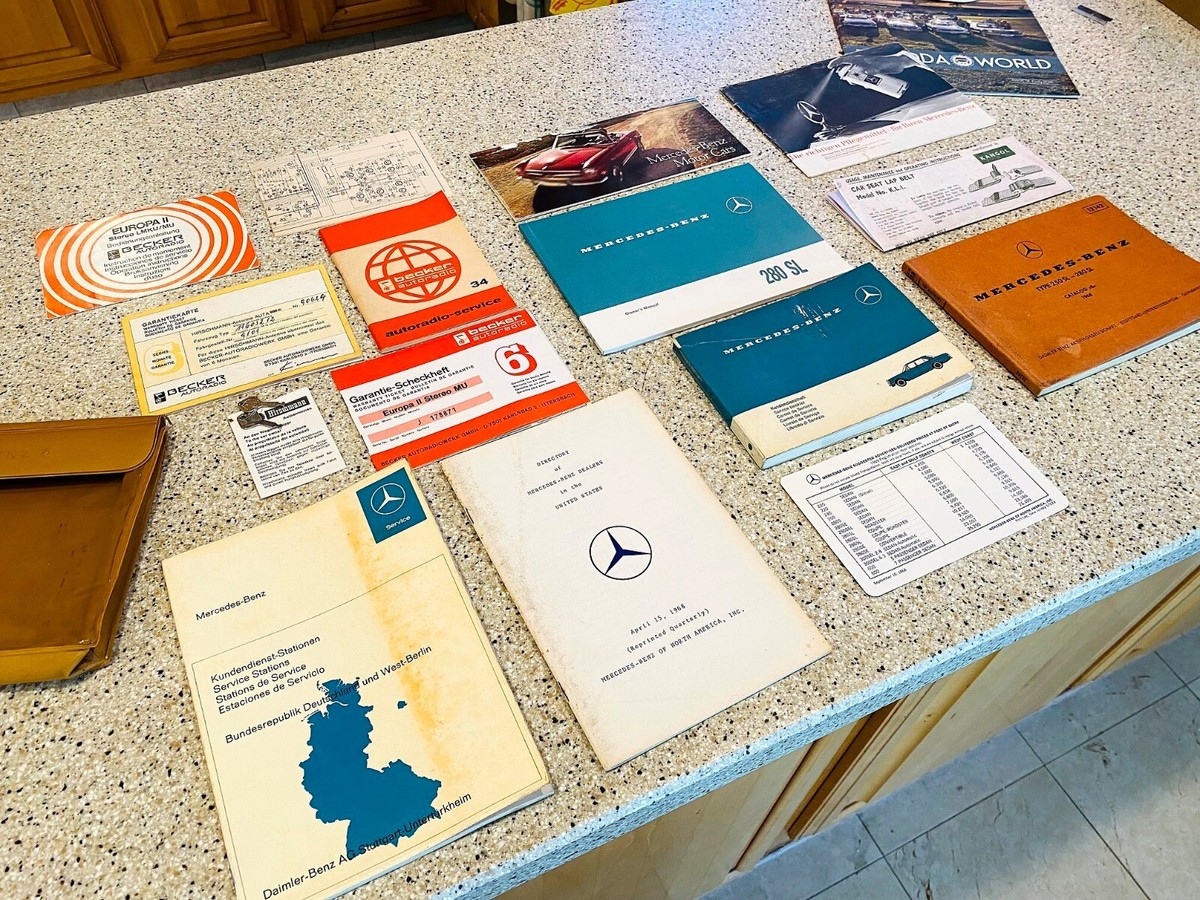 MERCEDES BENZ 280SL PAGODA OWNERS MANUAL COMPLETE SET ORIGINAL | eBay