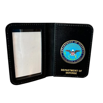 DOD Defense Department LeatherID Card Contractor License Credit Holder Imprint
