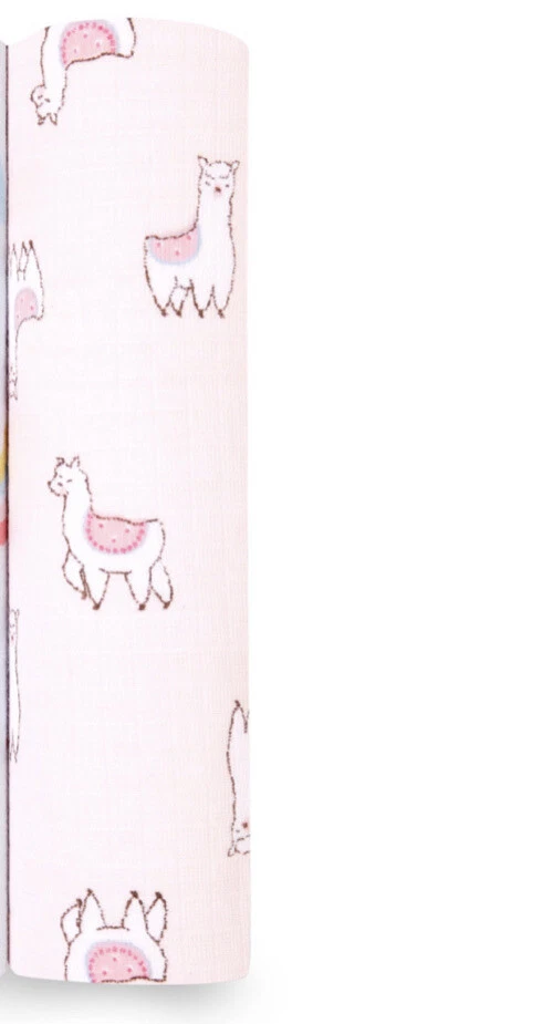 Aden Anais Pink Llama Cotton Muslin Swaddle Blanket Girl Nwot eBay