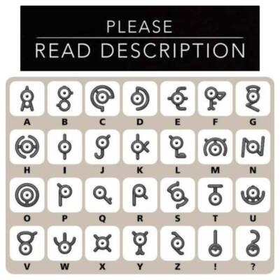 Unown A B C D E I J K N O P R S T U V ! - Pokemon Go