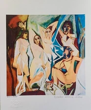 Pablo Picasso WOMEN OF AVIGNON Estate Signed & Numbered Giclee Art 17" x 11"