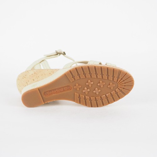 Mujer Timberland Maeslin 8045R Beige Cuero Verano Zapatos Cuña Tirantes Sandalias - Imagen 7 de 7
