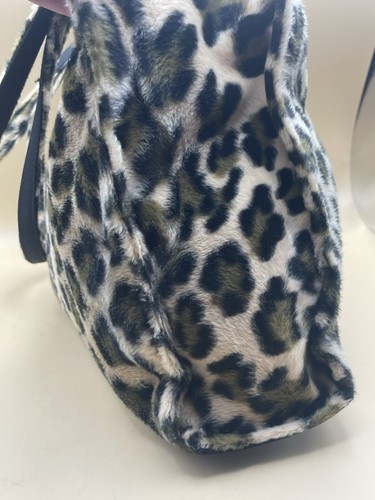 Borsa a tracolla in pelliccia sintetica stampa leopardata morbida chiusura magnetica a scatto NO MARCA bella - Foto 4 di 9