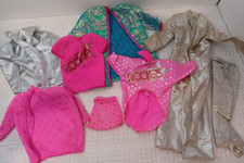 Mattel Barbie Muñeca Ropa Rocker Barbie Dorado Cojo Abrigo Largo Pantalones Lote K