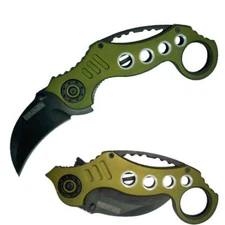 TAC-FORCE Green Assisted KARAMBIT Folding POCKET Knife New! ET01RN