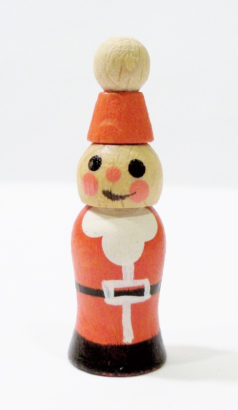 Steinbach Germany Santa Claus St. Nick Wooden Wood Miniature Vintage Ornament