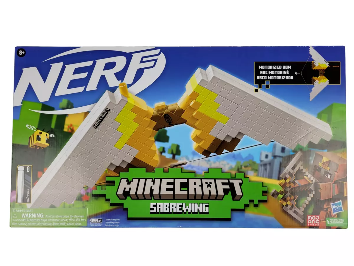 NERF Minecraft Dungeons Sabrewing Motorized Bow Dart Gun Elite 2.0 New Open  Box