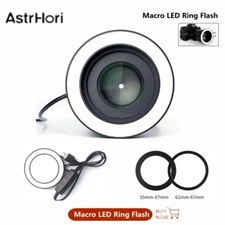 AstrHori Macro Ring Light 67mm-46mm 7 Adapter Rings Led Video Ring Camera Lights