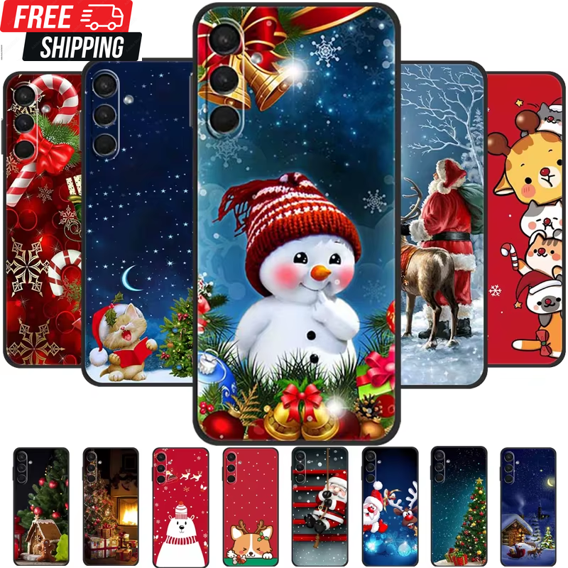 Christmas Cover for Samsung Galaxy A34 A54 A14 A24 A53 A33 A23 A13 Case Soft TPU