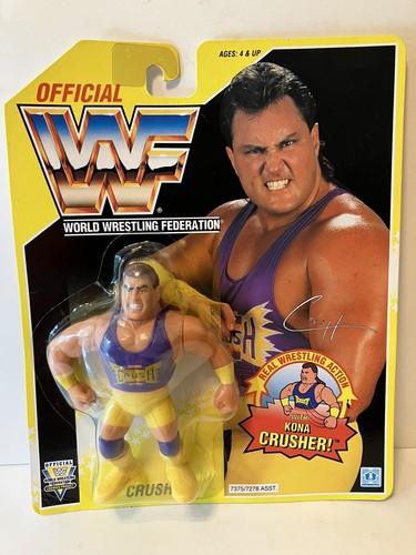 Vintage WWF Hasbro MOC Crush Series 7 Yellow Card ...