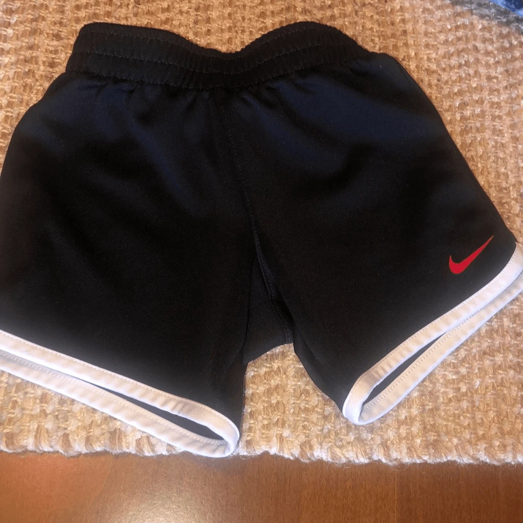 Nike Swoosh Black Shorts with White trim Girls 24 months eBay