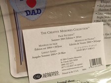 Creative Memories Page Patterns Summer 2004 Edition Set of 20