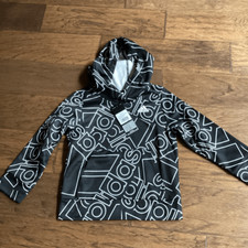 NWT Boys Adidas Performance Hoodie 3T black/white AOP