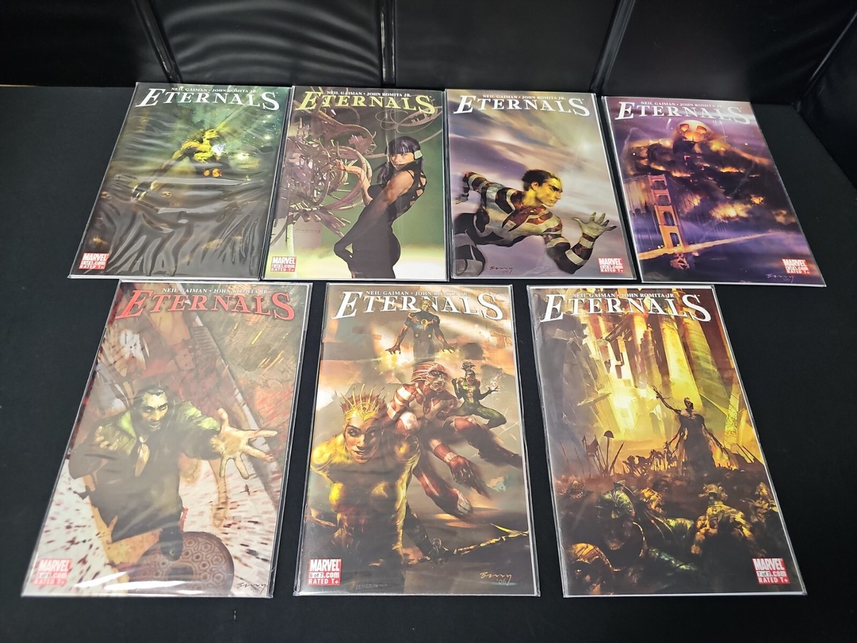 Eternals #1 2 3 4 5 6 7 Marvel Neil Gaiman John Romita Jr Comic