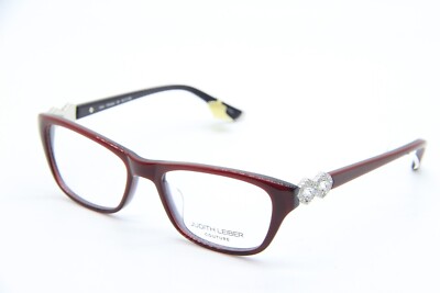 NEW JUDITH LEIBER COUTURE DUET CRIMSON AUTHENTIC EYEGLASSES 53-17