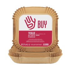 BUYBUY Teglie carta quadrate x friggitrici aria confezione da 1000 pezzi TGC001Q