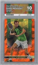 Daniil Medvedev #25 07/25 Orange - Topps Chrome Tennis Sapphire Edition - ACE 10