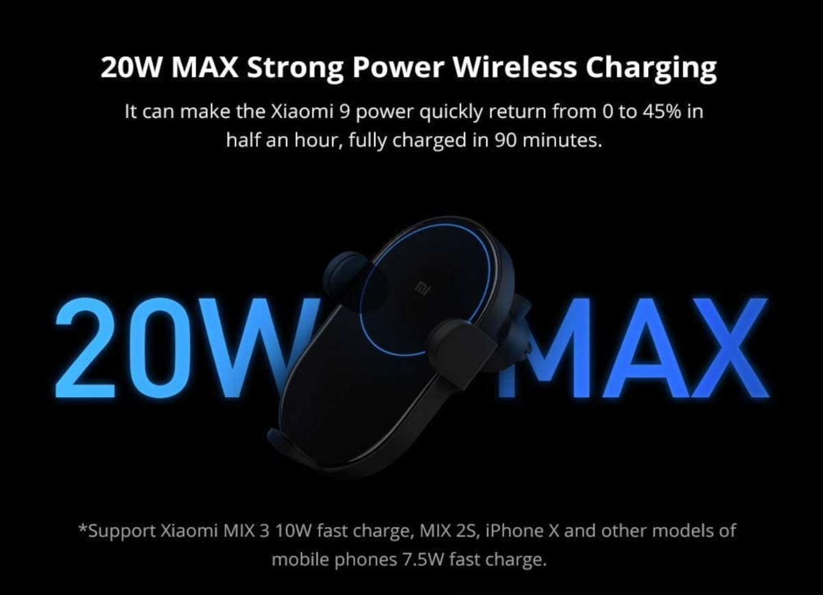 XiaoMi 20W Fast Qi Wireless Intelligent Car Charger | eBay